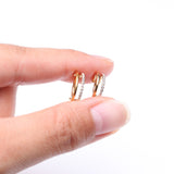 Detail View 3 of Pure24K Implant Grade Titanium Double Hoop Single Lined Sparkle Seamless Clicker Hoop Ring