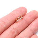 Detail View 2 of Pure24K Implant Grade Titanium Double Hoop Single Lined Sparkle Seamless Clicker Hoop Ring