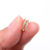 Detail View 2 of Pure24K Implant Grade Titanium Double Hoop Lined Sparkle Seamless Clicker Hoop Ring