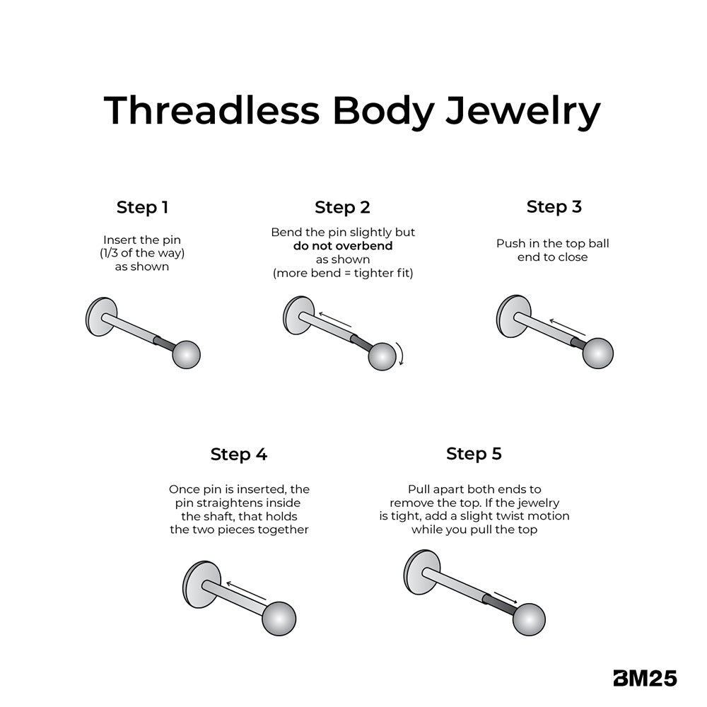 threadlessinject: threadless process injection using... Implant Grade Titanium OneFit Threadless Blackline Dainty Star Top Cur ...