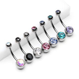 Detail View 3 of Implant Grade Titanium Internally Threaded Basic Belly Button Ring-Black
