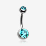 Implant Grade Titanium Internally Threaded Basic Belly Button Ring