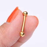 Detail View 2 of Pure24K Implant Grade Titanium Internally Threaded Basic Barbell