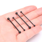 Detail View 3 of Implant Grade Titanium Blackline Internally Threaded Basic Industrial Barbell