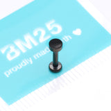 Detail View 3 of Implant Grade Titanium Blackline Circle Plate Top Internally Threaded Flat Back Stud Labret