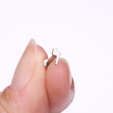 Detail View 2 of Implant Grade Titanium Lightning Bolt Top Internally Threaded Flat Back Stud Labret