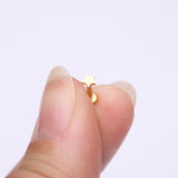 Detail View 2 of Implant Grade Titanium Golden Star Top Internally Threaded Flat Back Stud Labret