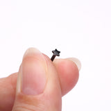 Detail View 2 of Implant Grade Titanium Blackline Star Top Internally Threaded Flat Back Stud Labret