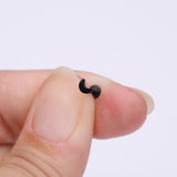 Detail View 2 of Implant Grade Titanium Blackline Crescent Moon Top Internally Threaded Flat Back Stud Labret