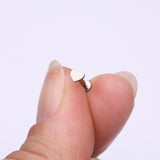 Detail View 2 of Implant Grade Titanium Heart Top Internally Threaded Flat Back Stud Labret