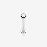 Implant Grade Titanium Internally Threaded Press Fit Gem Ball Top Labret