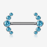 A Pair of Implant Grade Titanium Sparkle Ray Internally Threaded Nipple Barbell
