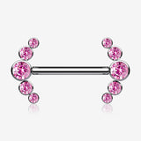 A Pair of Implant Grade Titanium Sparkle Ray Internally Threaded Nipple Barbell