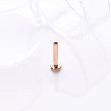 Detail View 1 of Implant Grade Titanium Rose Gold Internally Threaded Labret Stud Bar Part