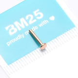 Detail View 3 of Implant Grade Titanium Rose Gold Internally Threaded Labret Stud Bar Part