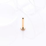 Detail View 1 of Implant Grade Titanium Golden Internally Threaded Labret Stud Bar Part
