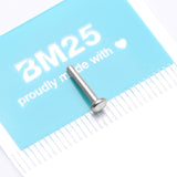 Detail View 3 of Implant Grade Titanium Internally Threaded Labret Stud Bar Part