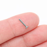 Detail View 2 of Implant Grade Titanium Internally Threaded Labret Stud Bar Part