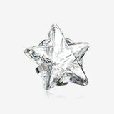 Implant Grade Titanium Internally Threaded Prong Set Star Gem Part
