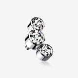 Implant Grade Titanium Internally Threaded Triple Swarovski Crystal Sparkle Top Part
