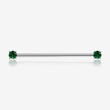Implant Grade Titanium OneFit Threadless Prong Gem Sparkle Industrial Barbell