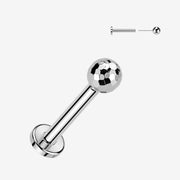 Implant Grade Titanium OneFit Threadless Multi-Faceted Top Flat Back Labret