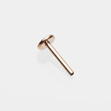 Detail View 1 of Implant Grade Titanium OneFit Threadless Rose Gold 4mm Base Flat Back Stud Labret Bar Part