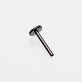 Detail View 1 of Implant Grade Titanium OneFit Threadless Blackline 4mm Base Flat Back Stud Labret Bar Part