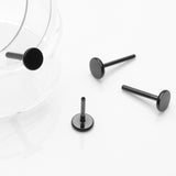 Detail View 3 of Implant Grade Titanium OneFit Threadless Blackline 4mm Base Flat Back Stud Labret Bar Part