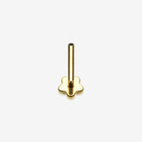 Implant Grade Titanium OneFit Threadless Golden Flower Base Flat Back Stud Labret Bar Part