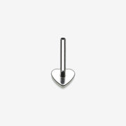 Implant Grade Titanium OneFit Threadless Heart Base Flat Back Stud Labret Bar Part