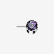 Implant Grade Titanium OneFit Threadless Bezel Set Sparkle Front Facing Part