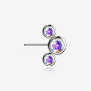 Implant Grade Titanium OneFit Threadless Triple Bubble Sparkle Front Facing Top Part