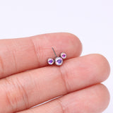 Detail View 2 of Implant Grade Titanium OneFit Threadless Triple Bubble Sparkle Front Facing Top Part-Aurora Borealis