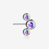 Implant Grade Titanium OneFit Threadless Triple Bubble Sparkle Front Facing Top Part