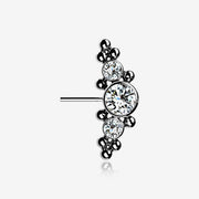 Implant Grade Titanium OneFit Threadless Sparkle Arc Bali Beads Front Facing Part