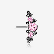 Implant Grade Titanium OneFit Threadless Sparkle Arc Bali Beads Front Facing Part