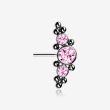 Implant Grade Titanium OneFit Threadless Sparkle Arc Bali Beads Front Facing Part