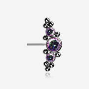 Implant Grade Titanium OneFit Threadless Sparkle Arc Bali Beads Front Facing Part