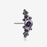 Implant Grade Titanium OneFit Threadless Sparkle Arc Bali Beads Front Facing Part