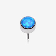 Implant Grade Titanium OneFit Threadless Bezel Round Fire Opal Sparkle Top Part