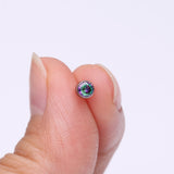 Detail View 2 of Implant Grade Titanium OneFit Threadless Bezel Round Gem Sparkle Top Part-Vitrail Medium