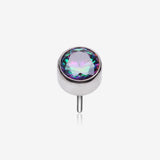 Implant Grade Titanium OneFit Threadless Bezel Round Gem Sparkle Top Part
