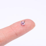 Detail View 2 of Implant Grade Titanium OneFit Threadless Prong Set Sparkle Gem Top Part-Pink