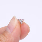 Detail View 2 of Implant Grade Titanium OneFit Threadless Trinity Gem Sparkle Top Part-Aurora Borealis