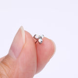 Detail View 2 of Implant Grade Titanium OneFit Threadless Trinity Fire Opal Top Part-White Opal