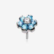 Implant Grade Titanium OneFit Threadless Brilliant Sparkle Flower Top Part