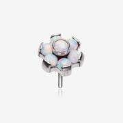 Implant Grade Titanium OneFit Threadless Brilliant Fire Opal Flower Top Part