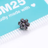 Detail View 3 of Implant Grade Titanium OneFit Threadless Brilliant Sparkle Flower Top Part-Vitrail Medium