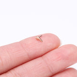 Detail View 2 of Implant Grade Titanium OneFit Threadless Rose Gold Lightning Bolt Top Part